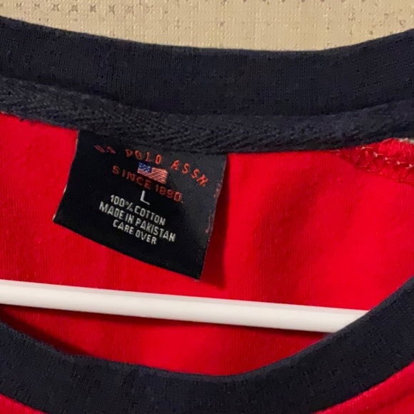 U.S. Polo Assn. Red and Gray Color-Block Tank Top - Picture 3 of 6